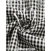 image:imageSWOMOG 100 Cotton Women Pajamas Set 2 Piece Short Sleeve Sleepwear Gingham Button Down Lounge Set Soft Ruffle PjsBlack White Plaid