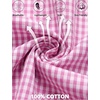 image:imageSWOMOG 100 Cotton Women Pajamas Set 2 Piece Short Sleeve Sleepwear Gingham Button Down Lounge Set Soft Ruffle PjsPink Plaid