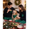 image:imageSWOMOG Adult Christmas Pajamas Buffalo Plaid Pajama Pants with Pockets Long Sleeve Tops for Couples amp FamilyBlack  Green Plaid