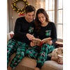 image:imageSWOMOG Adult Christmas Pajamas Buffalo Plaid Pajama Pants with Pockets Long Sleeve Tops for Couples amp FamilyGreen Pliadcandy Cane