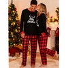 image:imageSWOMOG Adult Christmas Pajamas Buffalo Plaid Pajama Pants with Pockets Long Sleeve Tops for Couples amp FamilyMerry Christmasplaid