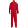 image:imageSWOMOG Christmas Red Pajamas for Men Comfy Cotton Pj Set Button Down Modal Winter Nightwear Long Sleeve Sleepwear Two Piece Lightweight Outfits
