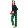 image:imageSWOMOG Couple Christmas Pajamas MEN amp WOMEN Pjs Long Sleeve Top amp Plaid Bottom Soft Sleepwear LoungewearBlack  Green