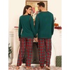 image:imageSWOMOG Couple Christmas Pajamas MEN amp WOMEN Pjs Long Sleeve Top amp Plaid Bottom Soft Sleepwear LoungewearEmerald Green