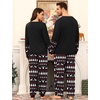 image:imageSWOMOG Couple Pajamas Sets Christmas Matching Long Sleeve Sleepwear Pjs Women amp Men Soft 2 Pieces LoungewearBlack Christmas Tree