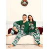 image:imageSWOMOG Couple Pajamas Sets Christmas Matching Long Sleeve Sleepwear Pjs Women amp Men Soft 2 Pieces LoungewearGreen White Elk
