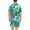 image:imageSWOMOG Couple Satin Matching Pajamas Sets Women amp Men Short Sleeve Sleepwear Silk Button Down Nightwear 2 Pieces LoungewearGreen Leaf