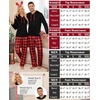 image:imageSWOMOG Couples Christmas Matching Pajamas Set Women amp Men Long Sleeve Sleepwear Hooded Top Plaid Pants Pjs with PocketsBlack  Red Plaid