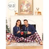 image:imageSWOMOG Couples Christmas Matching Pajamas Set Women amp Men Long Sleeve Sleepwear Hooded Top Plaid Pants Pjs with PocketsNavy Blue