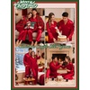 image:imageSWOMOG Couples Pajama Sets Men amp Women Satin Long Sleeve Sleepwear Silky Classic Button Down Soft Loungewear Pjs Set Women Pure Red XLarge