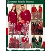 image:imageSWOMOG Family Christmas Matching Pajamas Set WomenMenKids Modal Pajama 2 PCS Long Sleeve Sleepwear Sets with Pockets Kids Red Bear 120 CM