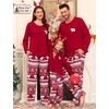 image:imageSWOMOG Family Christmas Matching Pajamas Set WomenMenKids Modal Pajama 2 PCS Long Sleeve Sleepwear Sets with Pockets Kids Red Bear 160 CM