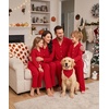 image:imageSWOMOG Family Pajamas Set Christmas Matching Pjs Long Sleeve Festival Party Nightwear Xmas Button Down Sleepwear Red