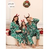 image:imageSWOMOG Matching Family Pajamas Set Women amp Men amp Kids Silk Satin Pjs 2 Pcs Long Sleeve Button Down Sleepwear with 2 PocketsKids Christmas Pattern 120Age for 67Y