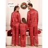 image:imageSWOMOG Matching Family Pajamas Set Women amp Men amp Kids Silk Satin Pjs 2 Pcs Long Sleeve Button Down Sleepwear with 2 PocketsKids Christmas Red Plaid 130Age for 89Y