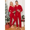 image:imageSWOMOG Matching Family Pajamas Sets Christmas Couple PJs Holiday Onesise Nightwear Household Sleepwear Sets with Pet bibs Red