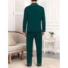 image:imageSWOMOG Men Pajamas Sets Long Sleeve Modal Sleepwear TwoPiece Soft PJs Sets Loungewear with Long PantsChristmas Green