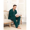 image:imageSWOMOG Men Pajamas Sets Long Sleeve Modal Sleepwear TwoPiece Soft PJs Sets Loungewear with Long PantsChristmas Green