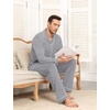image:imageSWOMOG Men Pajamas Sets Long Sleeve Modal Sleepwear TwoPiece Soft PJs Sets Loungewear with Long PantsGrey