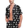 image:imageSWOMOG Men Satin Silk Pajamas Sets Short Sleeve Sleepwear ButtonDown PJs Sets TwoPieces Loungewear with PocketsBlack and White