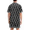 image:imageSWOMOG Men Satin Silk Pajamas Sets with Pockets Short Sleeve ButtonDown PJs Sets 2 Piece Summer Sleepwear SXXLStyleawhite Leopard Print