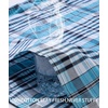 image:imageSWOMOG Mens 100 Cotton Pajama Set 2Pcs Button Down Pjs Set Short Sleeve Sleepwear with Pocket Soft Summer Stripe NightwearBlue Grey Plaid