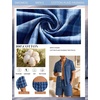 image:imageSWOMOG Mens 100 Cotton Pajama Set 2Pcs Button Down Pjs Set Short Sleeve Sleepwear with Pocket Soft Summer Stripe NightwearBlue Plaid