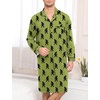 image:imageSWOMOG Mens Nightgown Long Sleeve Sleep Shirt Big amp Tall Nightshirt Button Down Pajama Comfy Nightwear MXXXLArmy Green Bigfoot