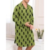 image:imageSWOMOG Mens Nightgown Long Sleeve Sleep Shirt Big amp Tall Nightshirt Button Down Pajama Comfy Nightwear MXXXLArmy Green Bigfoot