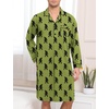 image:imageSWOMOG Mens Nightgown Long Sleeve Sleep Shirt Big amp Tall Nightshirt Button Down Pajama Comfy Nightwear MXXXLArmy Green Bigfoot