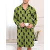 image:imageSWOMOG Mens Nightgown Long Sleeve Sleep Shirt Big amp Tall Nightshirt Button Down Pajama Comfy Nightwear MXXXLArmy Green Bigfoot