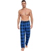 image:imageSWOMOG Mens Pajama Pants Soft Sleepwear Pant Lounge Pj Bottoms with Drawstring amp Button Fly amp PocketsBlue