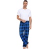 image:imageSWOMOG Mens Pajama Pants Soft Sleepwear Pant Lounge Pj Bottoms with Drawstring amp Button Fly amp PocketsBlue