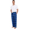 image:imageSWOMOG Mens Pajama Pants Soft Sleepwear Pant Lounge Pj Bottoms with Drawstring amp Button Fly amp PocketsBlue