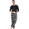 image:imageSWOMOG Mens Pajama Pants Soft Sleepwear Pant Lounge Pj Bottoms with Drawstring amp Button Fly amp PocketsGrey