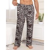 image:imageSWOMOG Mens Pajama Pants Soft Sleepwear Pant Lounge Pj Bottoms with Drawstring amp Button Fly amp PocketsGrey Leopard Print