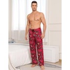 image:imageSWOMOG Mens Pajama Pants Soft Sleepwear Pant Lounge Pj Bottoms with Drawstring amp Button Fly amp PocketsRed Bear