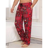 image:imageSWOMOG Mens Pajama Pants Soft Sleepwear Pant Lounge Pj Bottoms with Drawstring amp Button Fly amp PocketsRed Bear