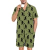 image:imageSWOMOG Mens Pajama Set Short Sleeve 2 PCS Sleepwear Button Down Soft Loungewear Modal Set Pj Set with Pockets S3XLArmy Green Bigfoot