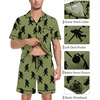 image:imageSWOMOG Mens Pajama Set Short Sleeve 2 PCS Sleepwear Button Down Soft Loungewear Modal Set Pj Set with Pockets S3XLArmy Green Bigfoot