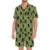 image:imageSWOMOG Mens Pajama Set Short Sleeve 2 PCS Sleepwear Button Down Soft Loungewear Modal Set Pj Set with Pockets S3XLArmy Green Bigfoot