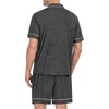image:imageSWOMOG Mens Pajama Set Short Sleeve 2 PCS Sleepwear Button Down Soft Loungewear Modal Set Pj Set with Pockets S3XLDeep Grey