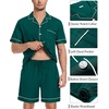 image:imageSWOMOG Mens Pajama Set Short Sleeve 2 PCS Sleepwear Button Down Soft Loungewear Modal Set Pj Set with Pockets S3XLGreen