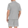 image:imageSWOMOG Mens Pajama Set Short Sleeve 2 PCS Sleepwear Button Down Soft Loungewear Modal Set Pj Set with Pockets S3XLGrey