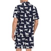 image:imageSWOMOG Mens Pajama Set Short Sleeve 2 PCS Sleepwear Button Down Soft Loungewear Modal Set Pj Set with Pockets S3XLNavy Blue Dogs