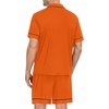 image:imageSWOMOG Mens Pajama Set Short Sleeve 2 PCS Sleepwear Button Down Soft Loungewear Modal Set Pj Set with Pockets S3XLOrange