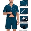 image:imageSWOMOG Mens Pajama Set Short Sleeve 2 PCS Sleepwear Button Down Soft Loungewear Modal Set Pj Set with Pockets S3XLOxford Blue