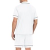 image:imageSWOMOG Mens Pajama Set Short Sleeve 2 PCS Sleepwear Button Down Soft Loungewear Modal Set Pj Set with Pockets S3XLWhite