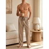 image:imageSWOMOG Mens Satin Silk Pajama Pant Long Pj Bottoms Soft Lounge Sleep Pants with Pockets amp DrawstringOpaue Couche