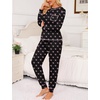 image:imageSWOMOG Pajamas Womens Long Sleeve Sleepwear with Long Pants Soft Loungewear Pj Set SXXLBlack Bow